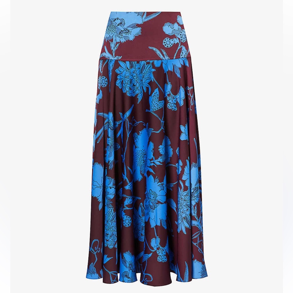 ME + EM Floral Printed Maxi Skirt Size 4 Long Midi Women's